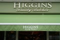 Sutton Dublin - 11/09/2019: Higgins family butcher shop insignia